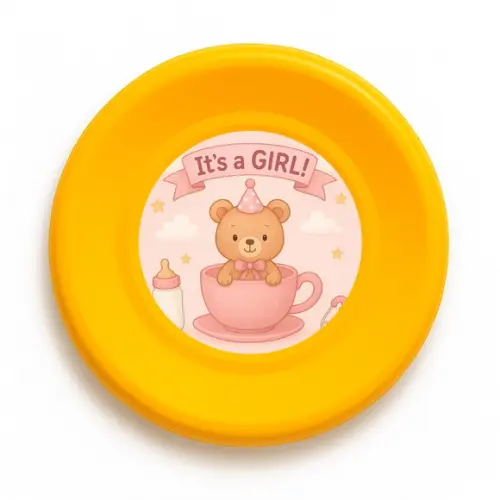 Disco de Arremesso Frisbee Chá de Bebê Menina