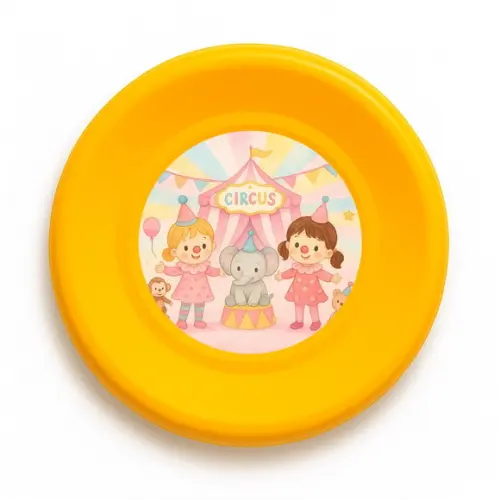 Disco de Arremesso Frisbee Circo Palhacinhas Aquarela
