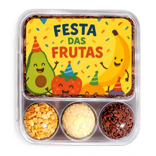 Embalagem Bolo Docinhos Personalizada Festa das Frutas