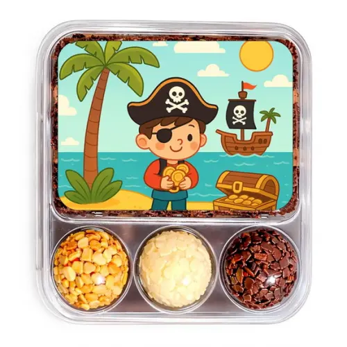 Embalagem Bolo Docinhos Personalizada Ilha Pirata