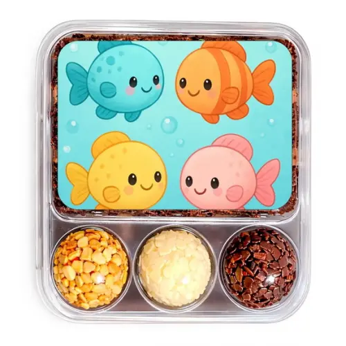 Embalagem Bolo Docinhos Personalizada Peixinhos Baby