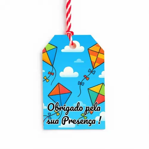 Tag de Agradecimento Personalizada 7x5 Pipas
