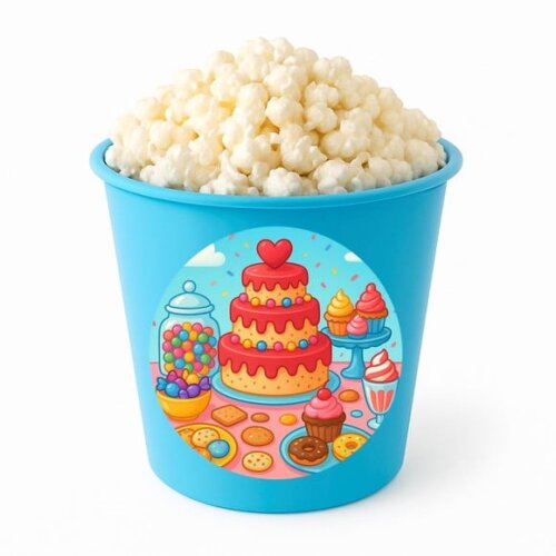Balde de Pipoca Personalizado Infantil Mesa Doces Coloridos