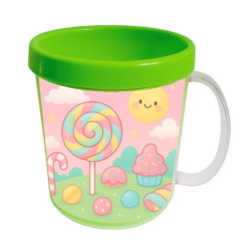 Caneca Acrílica Infantil Personalizada Candy Color