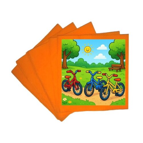 Guardanapo de Papel Personalizado Bicicletas Coloridas