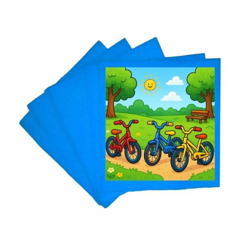 Guardanapo de Papel Personalizado Bicicletas Coloridas