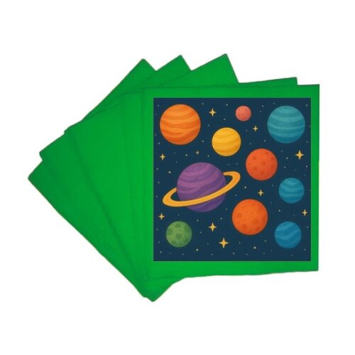 Guardanapo de Papel Personalizado Planetas Coloridos