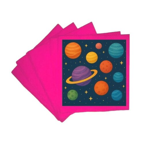 Guardanapo de Papel Personalizado Planetas Coloridos
