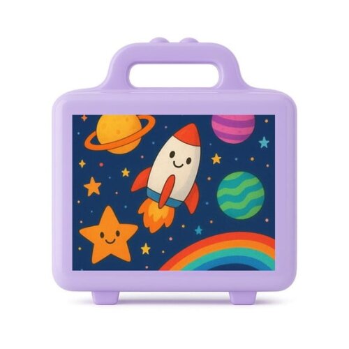 Maleta Plástica Personalizada 12x10cm Espaço Colorido