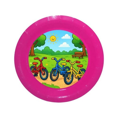 Prato de Papel Personalizado Bicicletas Coloridas