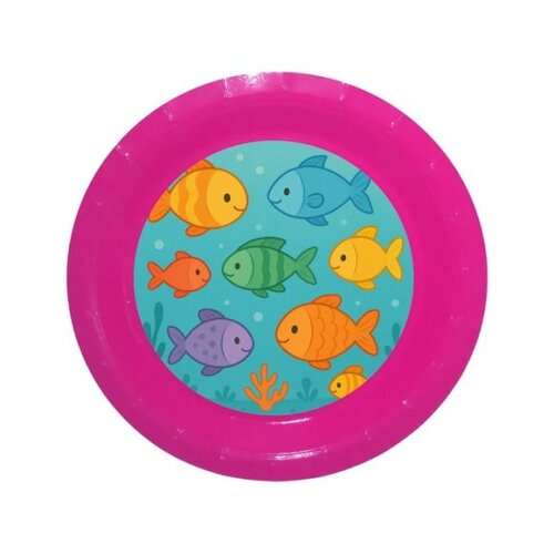 Prato de Papel Personalizado Peixinhos Coloridos