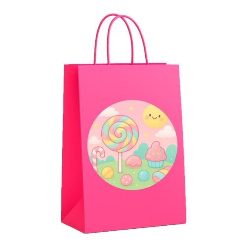 Sacola de Papel Personalizada Infantil Candy Color