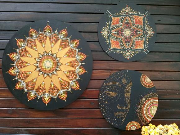 Conjunto 3 Mandalas 50cm, 40cm, 35cm