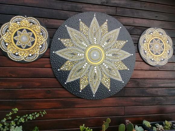 Conjunto 3 Mandalas 60cm, 30cm, 30cm
