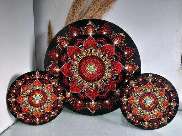 Conjunto Mandala da Energia e Sabedoria 40cm-20cm