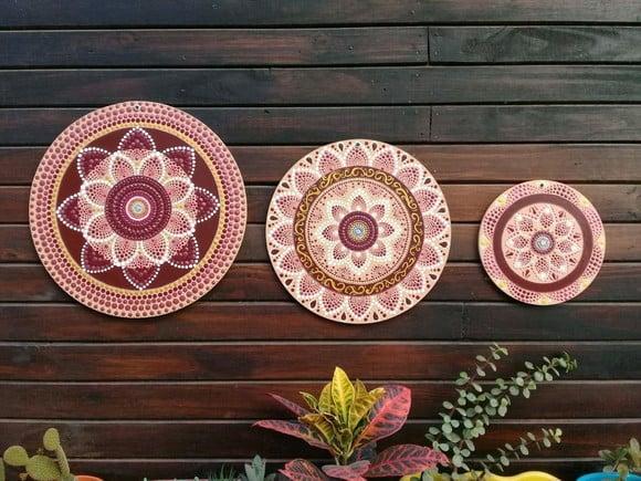 Conjunto Mandalas 35cm, 30cm E 20cm