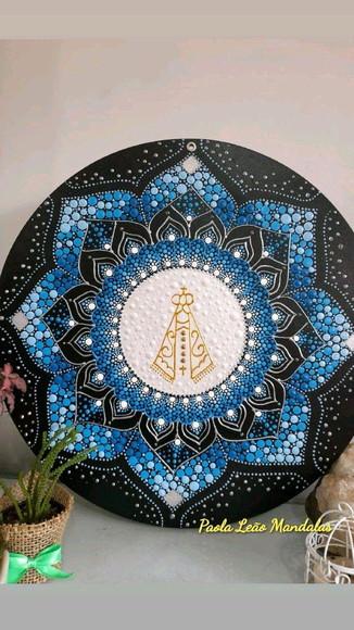 Dupla de Mandala da Harmonia 60cm- Ns Aparecida 40cm