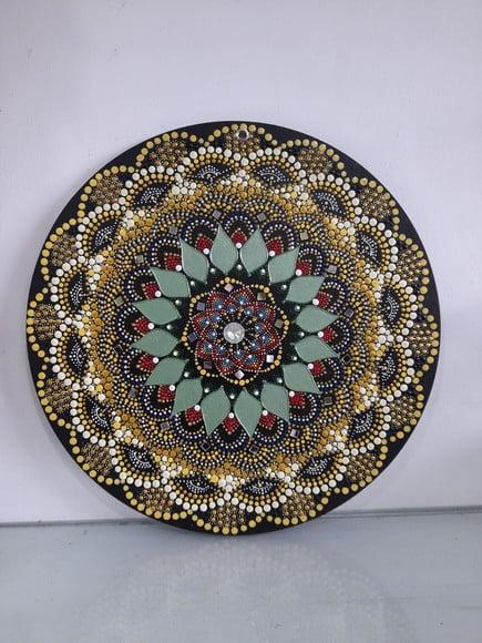 Dupla de mandalas 40cm Abund Financeira e prosp e saúde