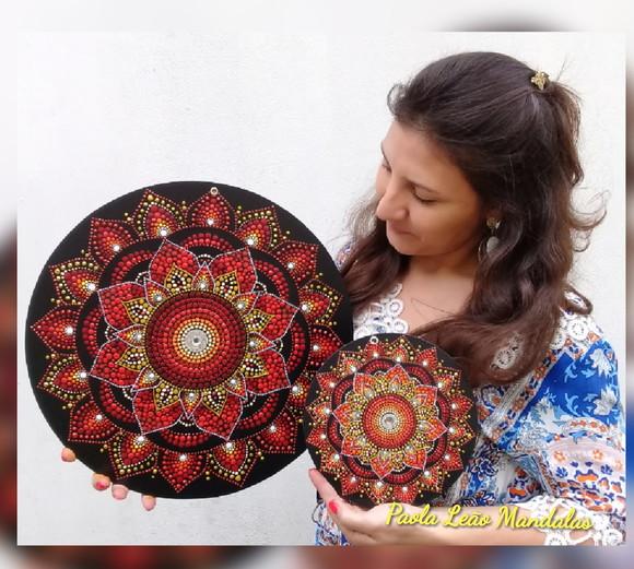 Dupla de Mandalas da Energia e Sabedoria 40cm, 20cm