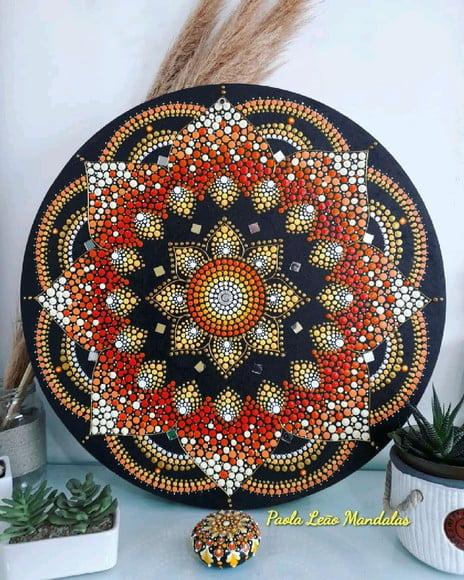 Dupla Mandalas da Vitalidade 50cm e Nossa Senhora 40cm