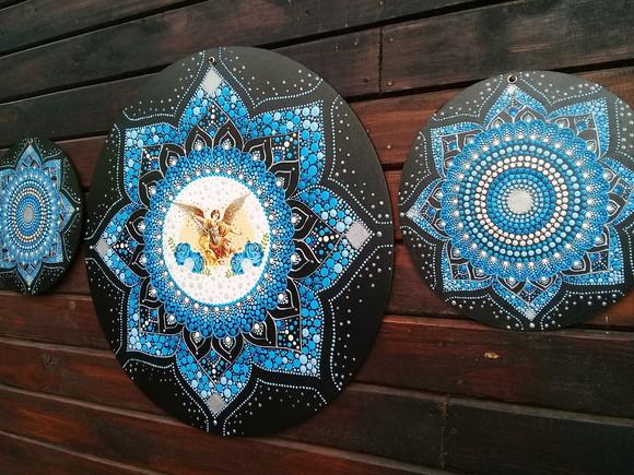 Mandala Arcanjo São Miguel 40cm +energia Espiritual 20cm