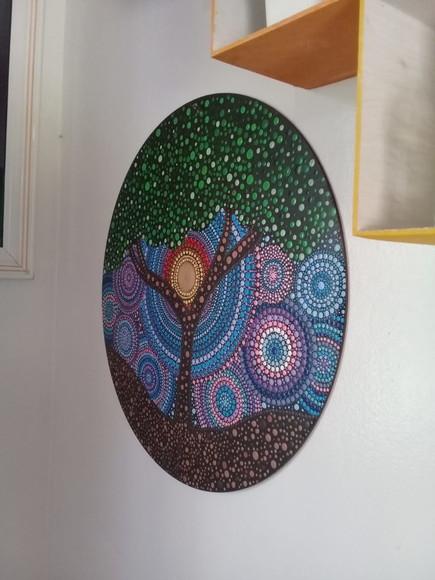 Mandala Arvore da Vida 40 cm em mdf