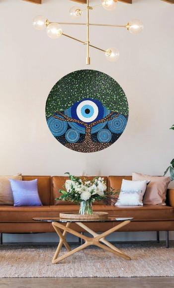 Mandala Árvore da Vida com Olho Grego 60 cm
