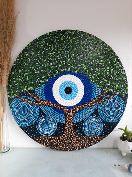 Mandala Árvore da Vida com Olho Grego 60 cm