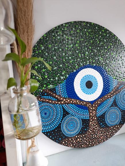 Mandala Árvore da Vida com Olho Grego 60 cm