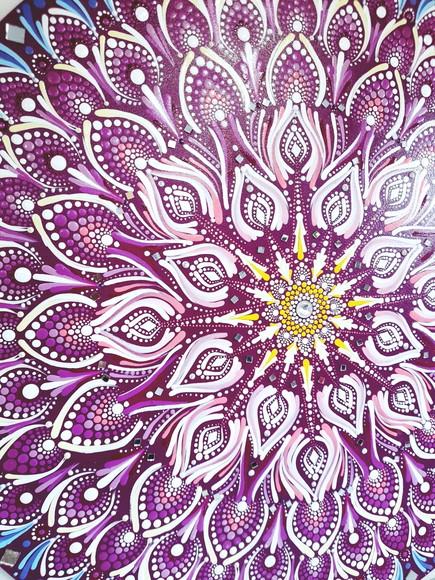 Mandala da Espiritualidade e Intuição 60 cm Pintada a Mão