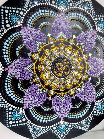 Mandala da Espiritualidade e Paz 50 cm Pintada a Mão
