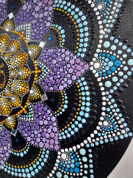 Mandala da Espiritualidade e Paz 50 cm Pintada a Mão
