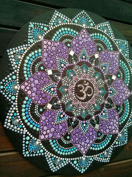 Mandala Da Espiritualidade E Paz 60 Cm Pintada A Mão