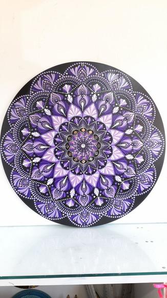 Mandala da Harmonia 60 cm Pintada a Mão