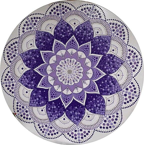 Mandala da Harmonia 60 cm Pintada a Mão