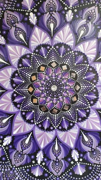 Mandala da Harmonia 60 cm Pintada a Mão
