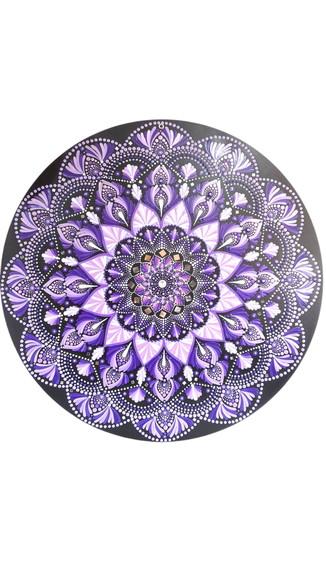 Mandala da Harmonia 60 cm Pintada a Mão