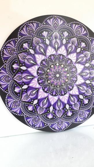 Mandala da Harmonia 60 cm Pintada a Mão