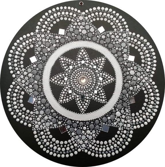 Mandala da paz e acolhimento 35cm