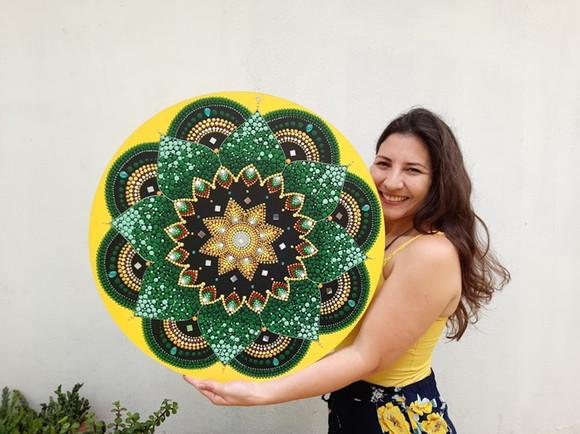 Mandala da saúde e otimismo 60cm