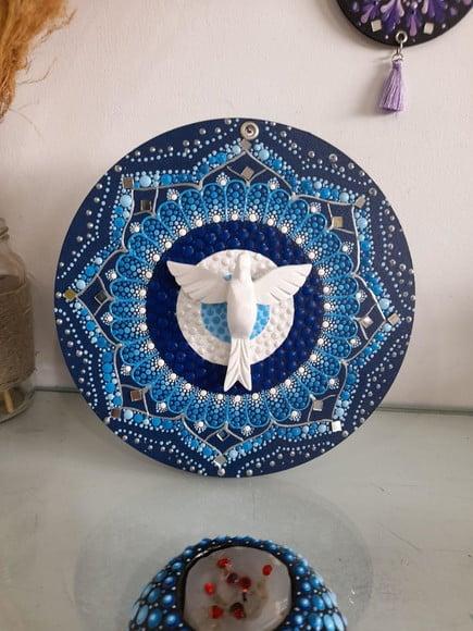 Mandala Divino Espírito Santo 20cm