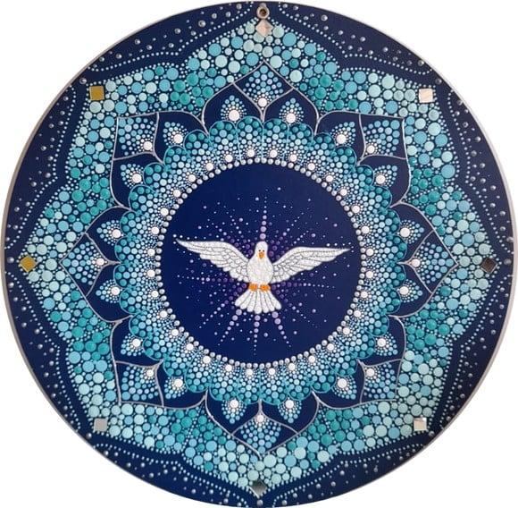 Mandala Divino Espírito Santo 40cm