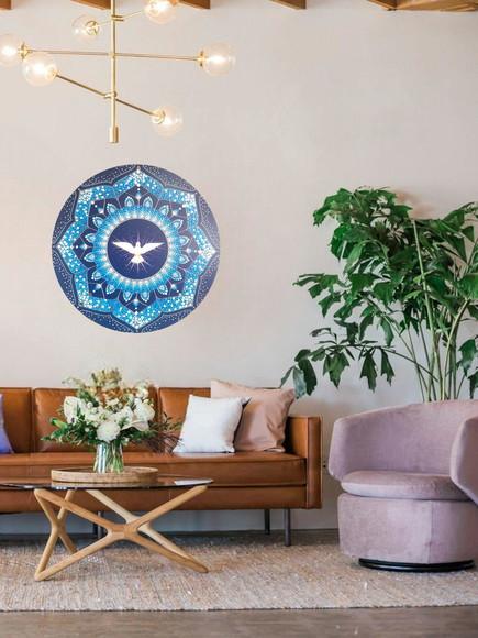 Mandala Divino Espíritosanto60 cm - com Fundo Azul