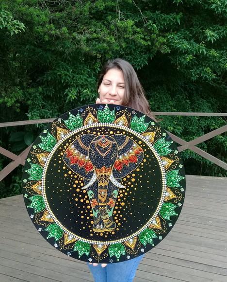 Mandala Elefante 60cm