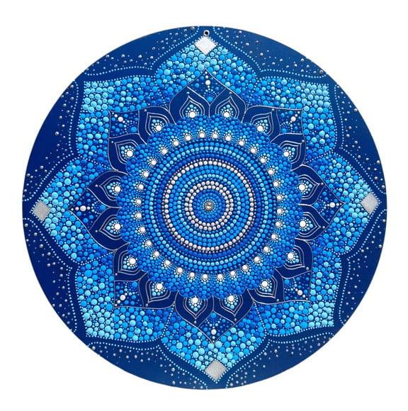 Mandala Energia Espiritual 60 cm - com Fundo Azul
