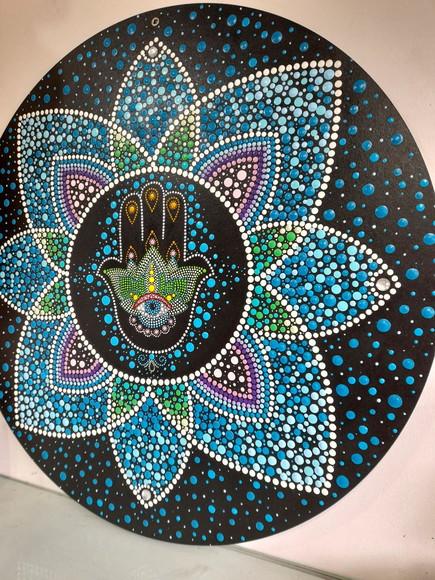 Mandala Mão de Fátima /hamsá 60cm