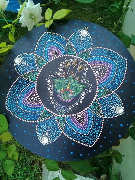 Mandala Mão de Fátima 35cm
