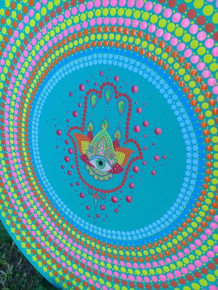 Mandala Mão de Fátima 35cm