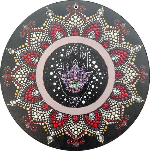 Mandala Mão de Fátima 40cm