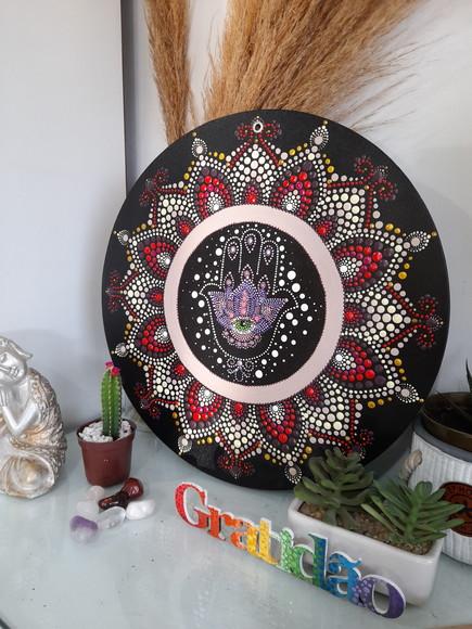 Mandala Mão de Fátima 40cm